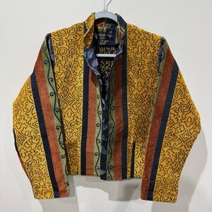 Vintage‎ Jacques Augis France Med Paisley Tapestry w. Boho Embroidered Patchwork